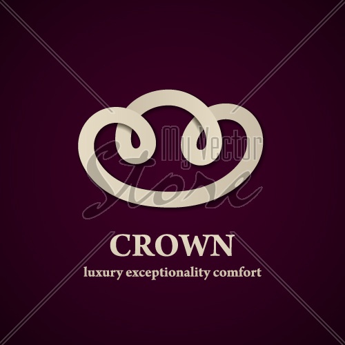 vector abstract crown symbol design template