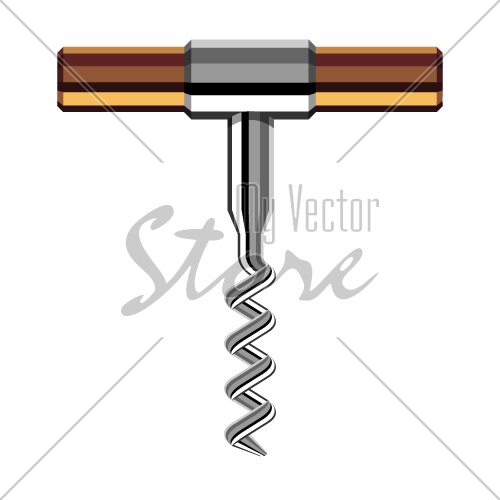 vector chrome corkscrew