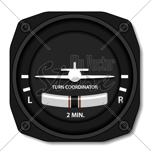 vector aviation airplane turn balance indicator