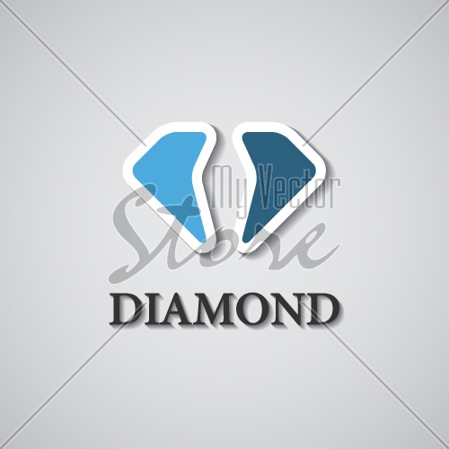 vector abstract stylized diamond icon