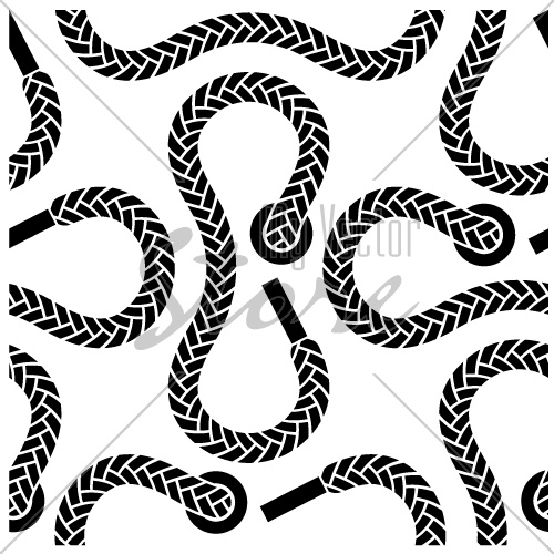 vector seamless monochrome shoelace pattern