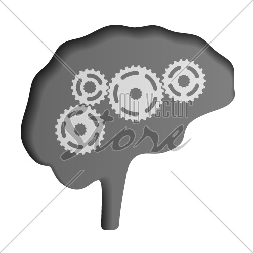 vector human brain icon