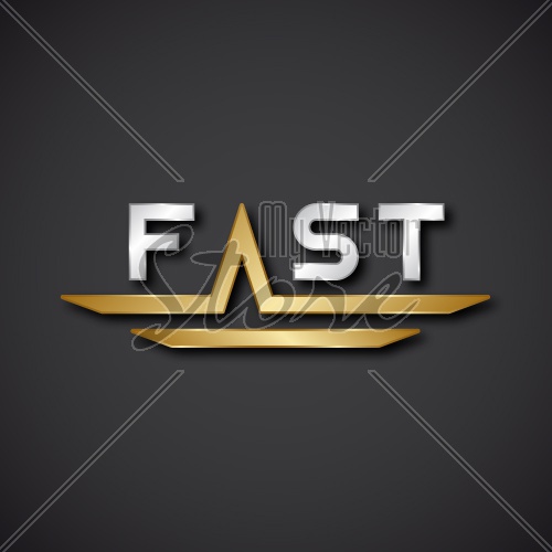 EPS10 vector FAST text icon