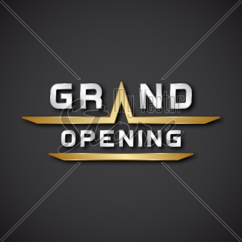 EPS10 vector grand opening text icon