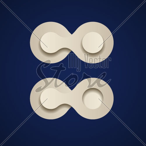 vector abstract infinite eight paper emblem