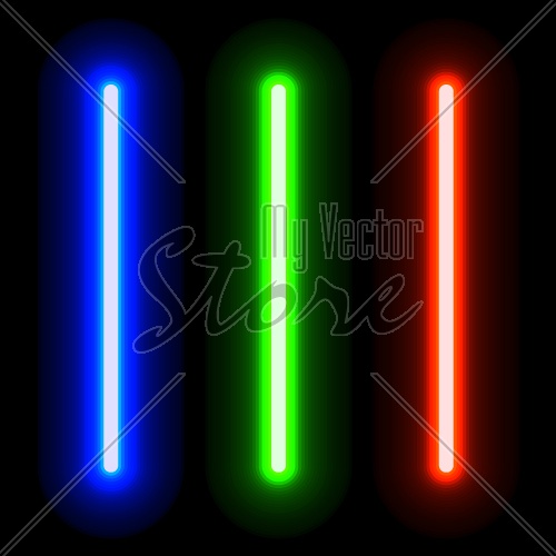 EPS10 vector glowing light swords