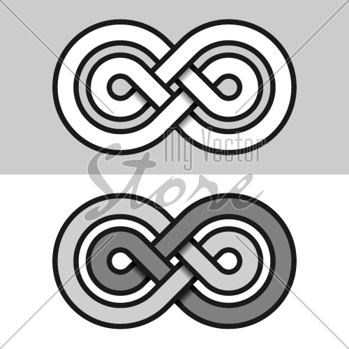 infinity eternity paper symbol vector