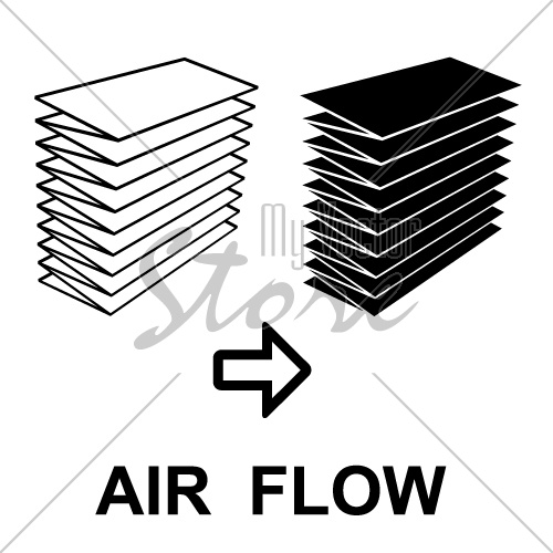 air filter black symbol vector