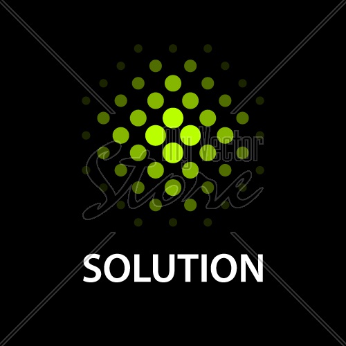 abstract dotted sphere icon solution symbol