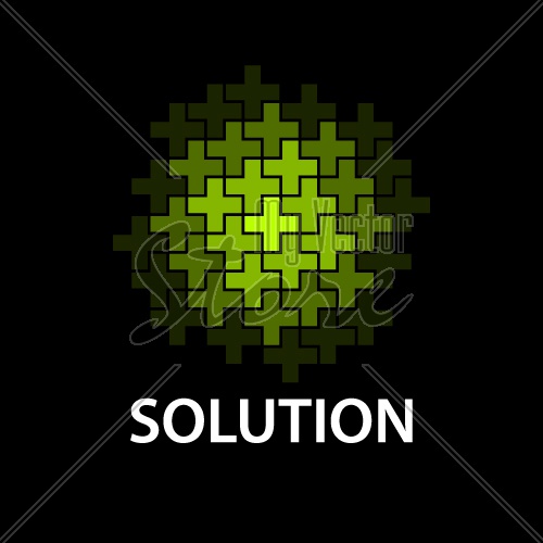 abstract cross sphere icon solution symbol