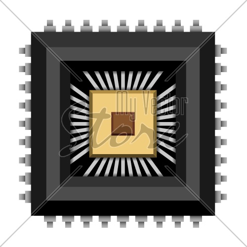electronic chip microchip vector