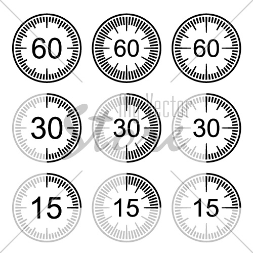 clock face stopwatch black symbol vector