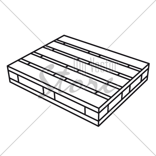 wooden pallet black symbol vector