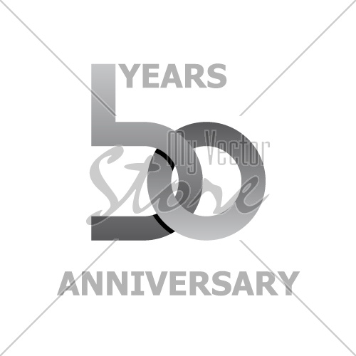 50 years anniversary symbol vector