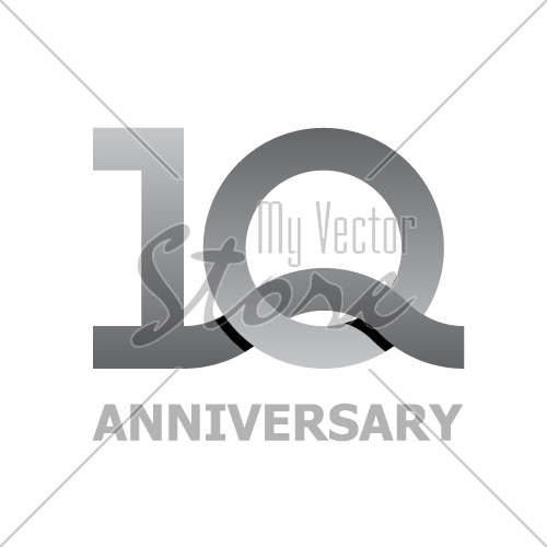 10 years anniversary number vector
