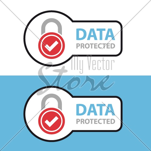 data protected safety icon symbol vector
