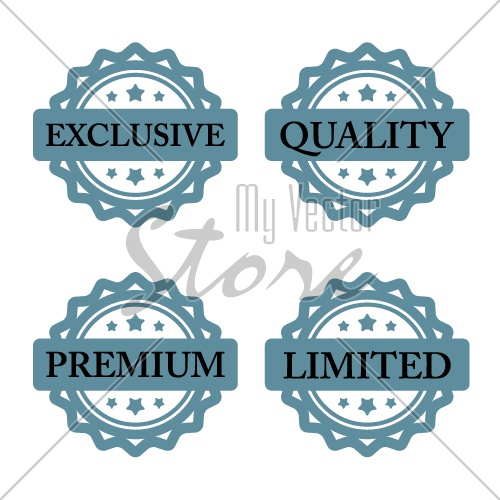 exclusive premium limited quality stamp vector
