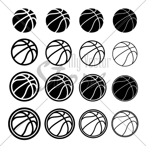 basketball ball black symbol vector