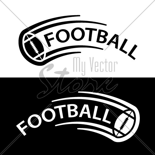 american football ball motion line symbol vector