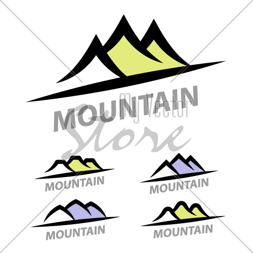 mountain hill simple symbol vector