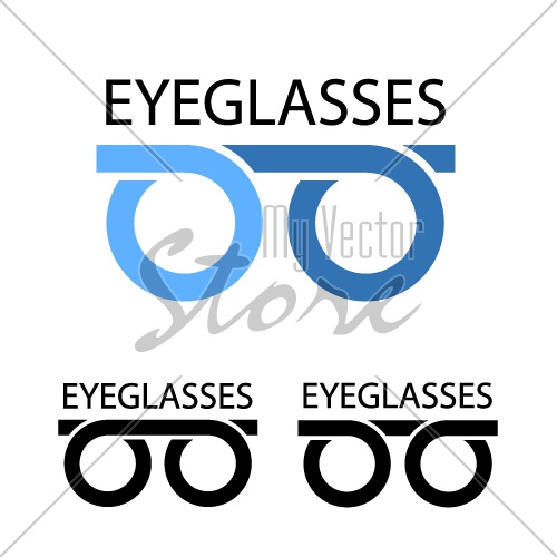 eyeglasses simple symbol vector