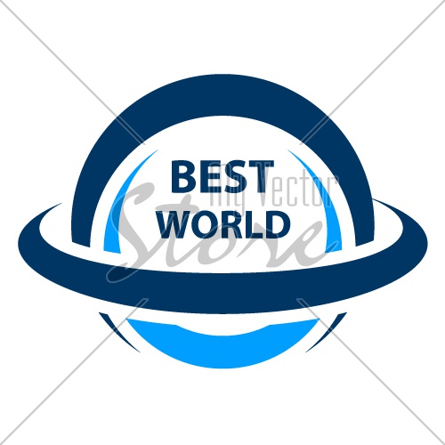 best world globe icon vector