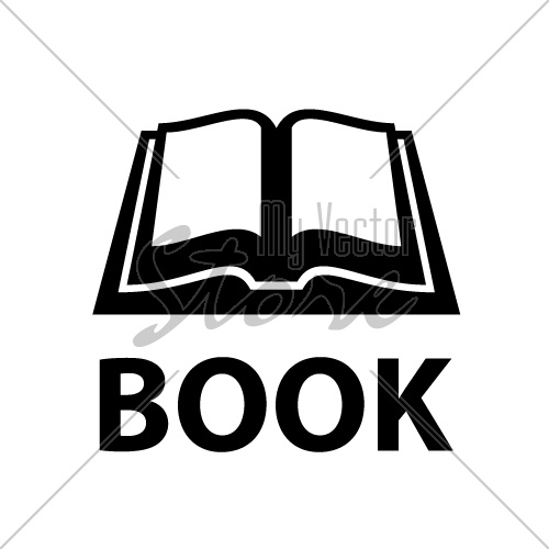 open book black simple symbol vector