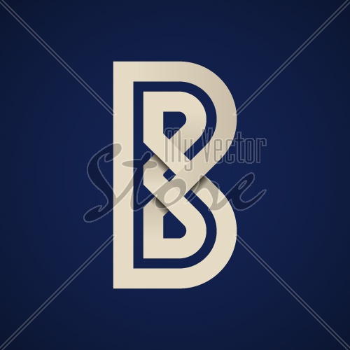 paper B simple letter symbol vector