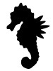 vector Sea-horse silhouette