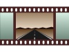 vector empty road - film strip