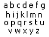 vector pixel font - lowercase characters