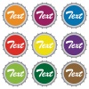 vector set of bottle caps