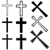 Vector christian crosses