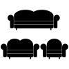 vector sofas and armchair
