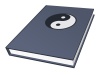 vector book with Ying-Yang symbol