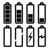 vector symbols of battery level