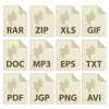 vector aged document icons
