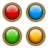 Vector vintage glossy buttons