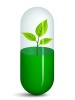 vector pill with plant