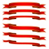 vector red ribbons