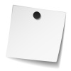 vector white note paper with magnet