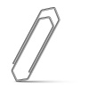 vector chrome paperclip