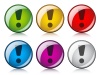 vector exclamation mark buttons