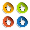 vector pixel cursor hand stickers