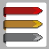 vector striped arrow ribbon signs