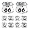 vector route 66 black and white stickers