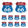 vector route 66 colored stickers
