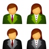 vector male female business icons