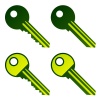 vector green house keys