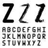 vector original font alphabet - easy apply any stroke